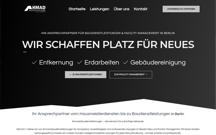 Ekrano kopija ahmad-baudienstleistung.de