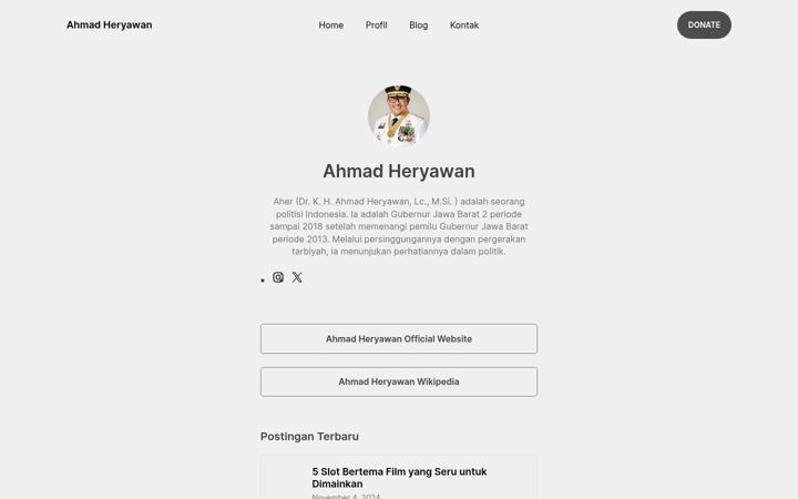 Screenshot of ahmadheryawan.com