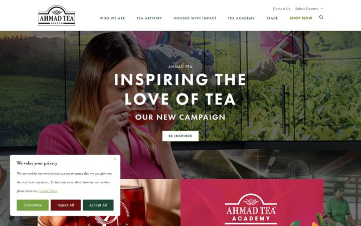 Screenshot of ahmadtea.com