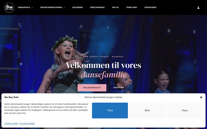 Posnetek zaslona ahmdance.dk