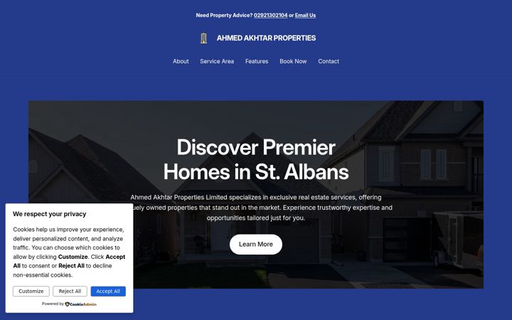 Screenshot of ahmedakhtarpropertiesltd.com