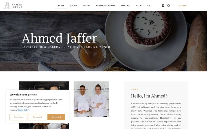 Screenshot of ahmedjaffer.ca