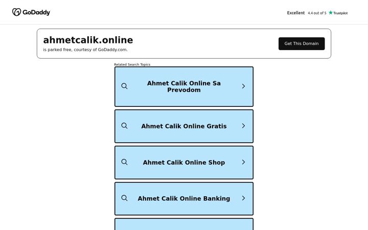 Ekraanipilt saidist ahmetcalik.online