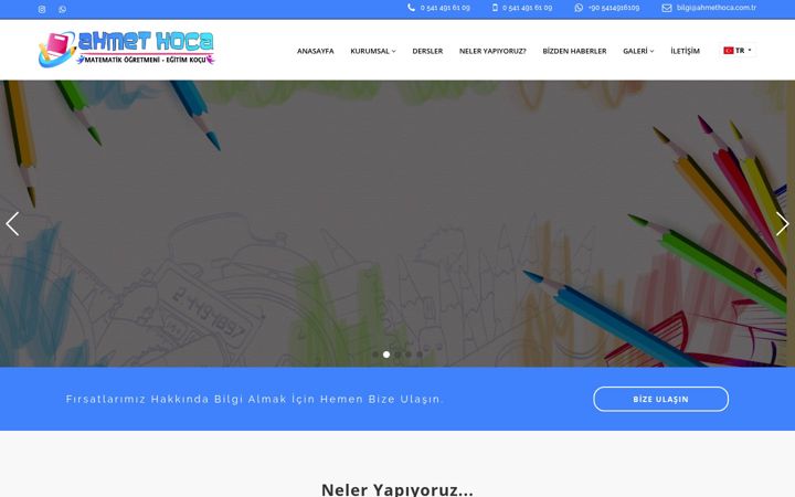 Screenshot of ahmethoca.com.tr