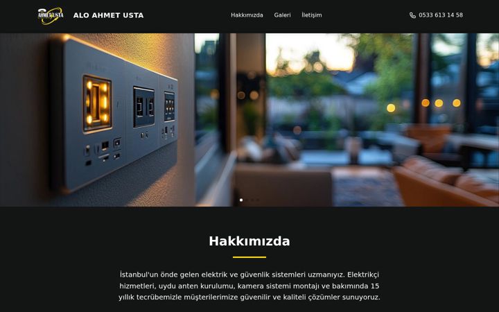 Screenshot of ahmetustaelektrik.com