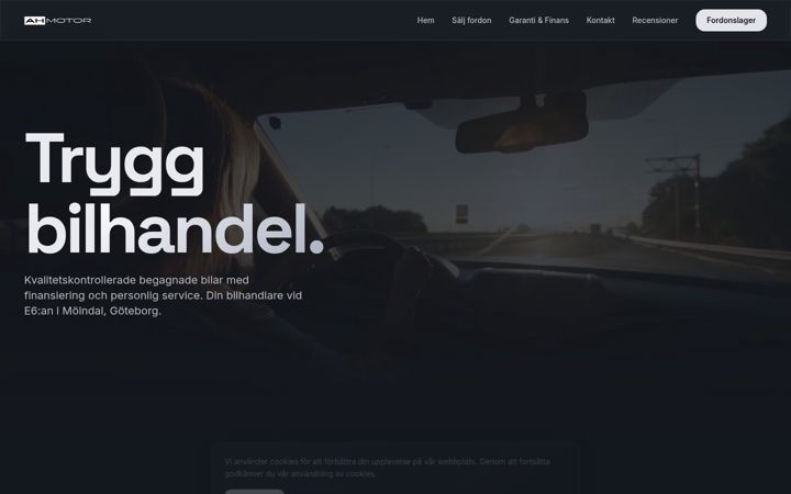 Screenshot of ahmotor.se