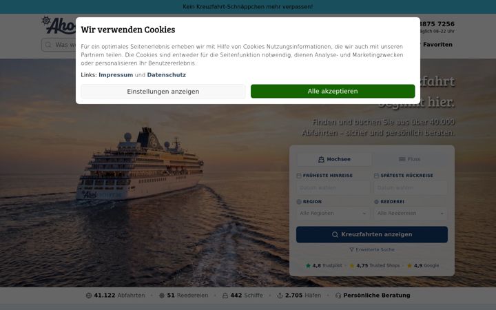 Screenshot of ahoi-schiff.de