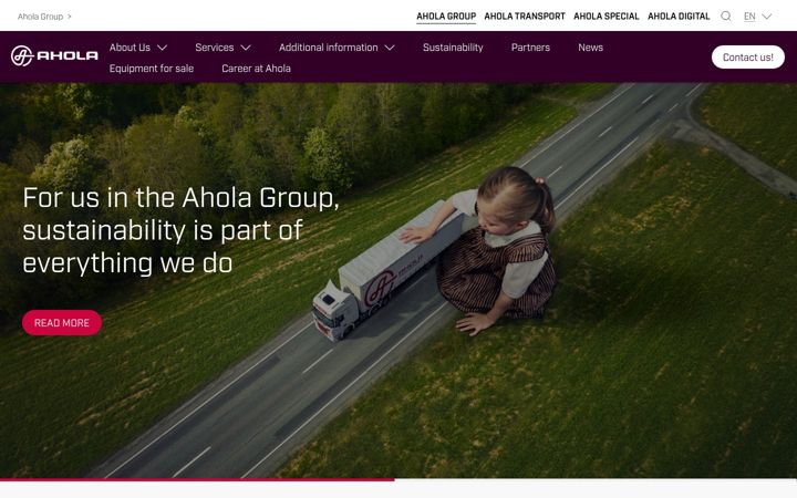 Screenshot of aholagroup.com