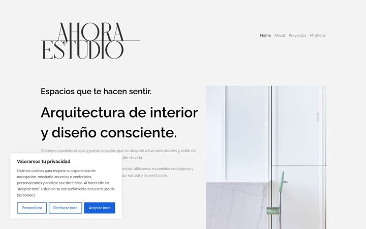 Screenshot stránky ahoraestudio.es