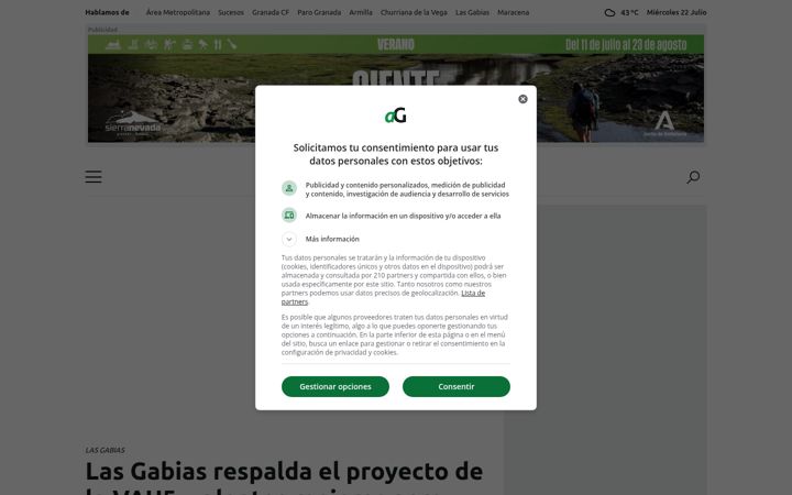 Screenshot of ahoragranada.com