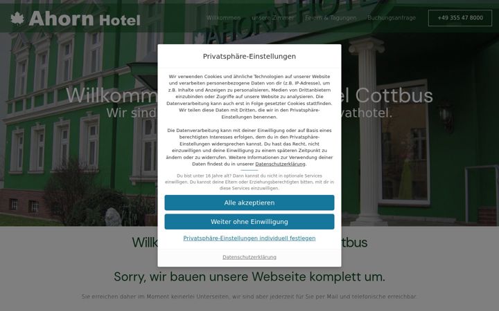 Screenshot of ahorn-hotel-cottbus.com