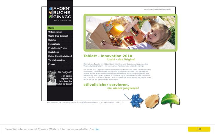 Snímek obrazovky ahornbucheginkgo.de