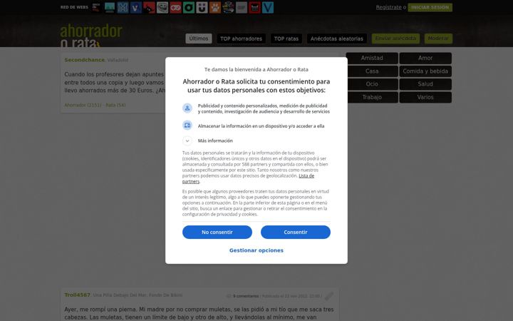 Screenshot of ahorradororata.com