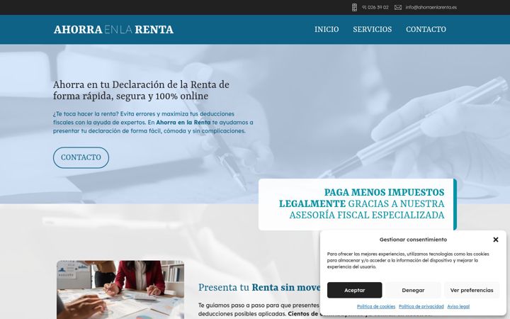 Screenshot of ahorraenlarenta.es