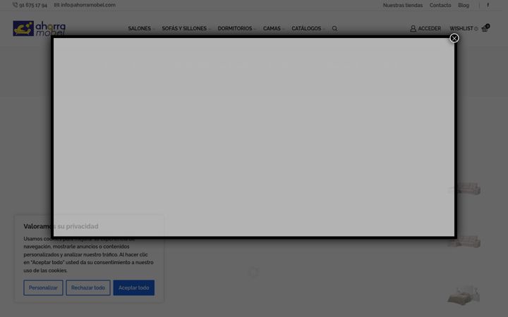 Ekrano kopija ahorramobel.com