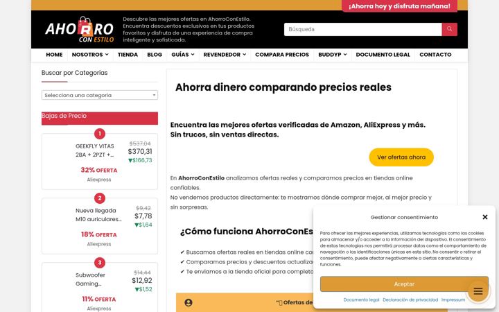 Screenshot von ahorroconestilo.online