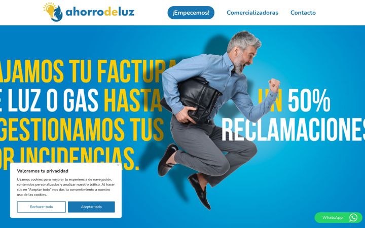 Screenshot of ahorrodeluz.com