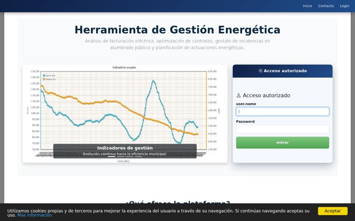 Screenshot of ahorroenergeticomunicipal.com