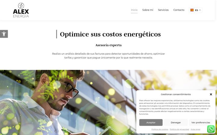 Screenshot of ahorroenergiaalex.com