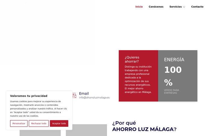 Screenshot of ahorroluzmalaga.com
