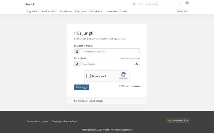 Screenshot of ahost.lt