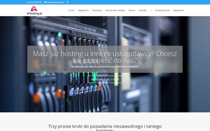 Screenshot von ahosting.pl