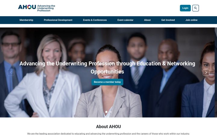 Screenshot von ahou.org