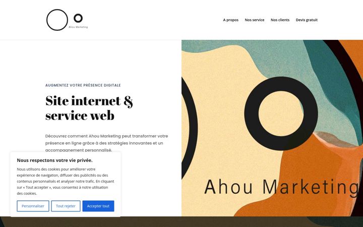 Screenshot of ahoumarketing.com
