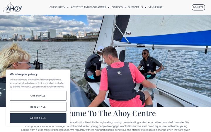 Screenshot von ahoy.org.uk