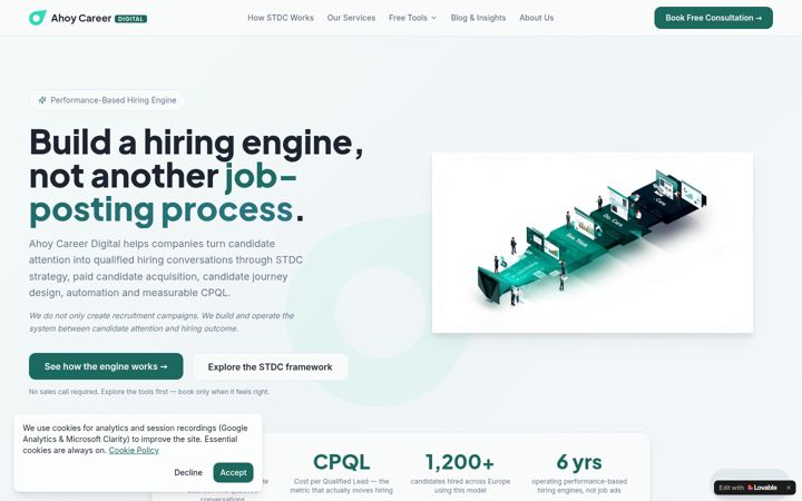 Screenshot of ahoycareer.digital