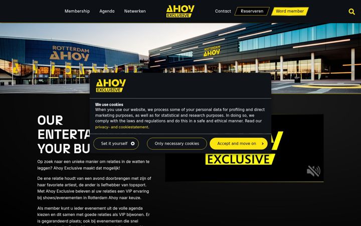 Screenshot of ahoyexclusive.nl