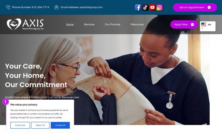Screenshot of ahpcaa.com
