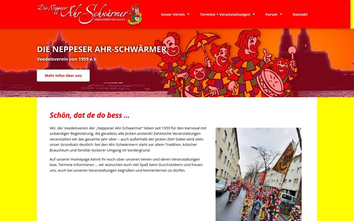 Skärmbild av ahr-schwaermer.de