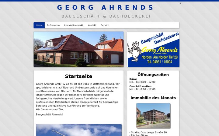 Skjermbilde av ahrends-bau.de