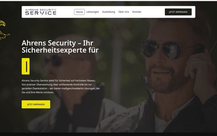 Screenshot of ahrens-security.de