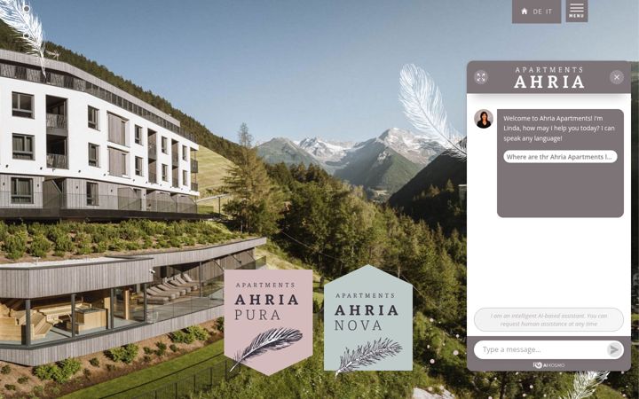 Screenshot of ahria-apartments.it