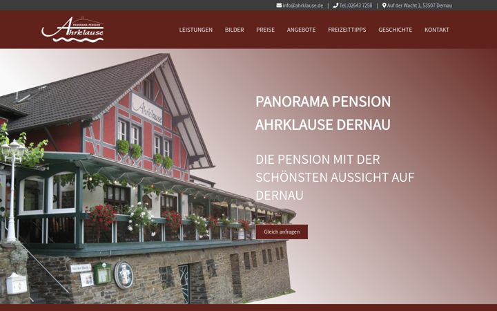 Screenshot van ahrklause.de