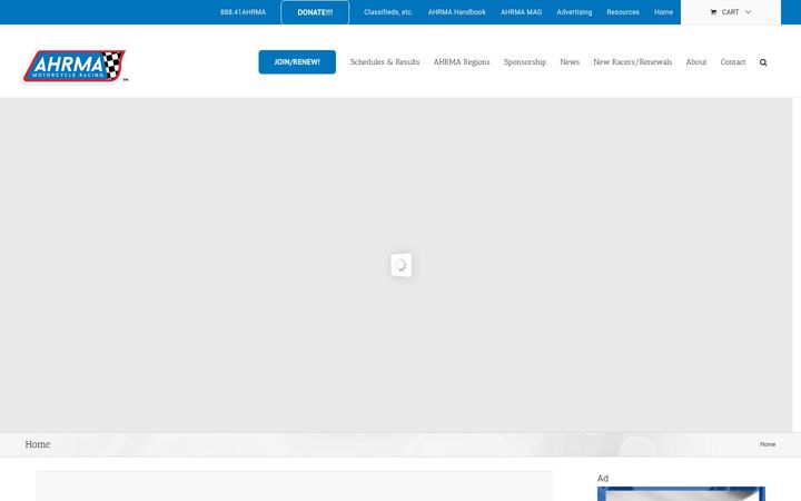 Screenshot van ahrma.org