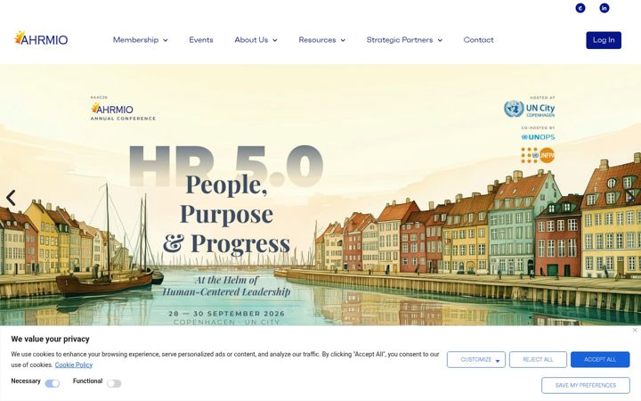 Screenshot van ahrmio.org
