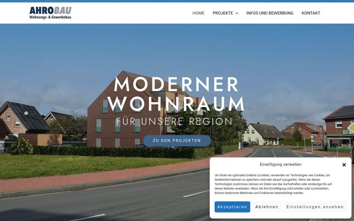 Screenshot of ahro-bau.de
