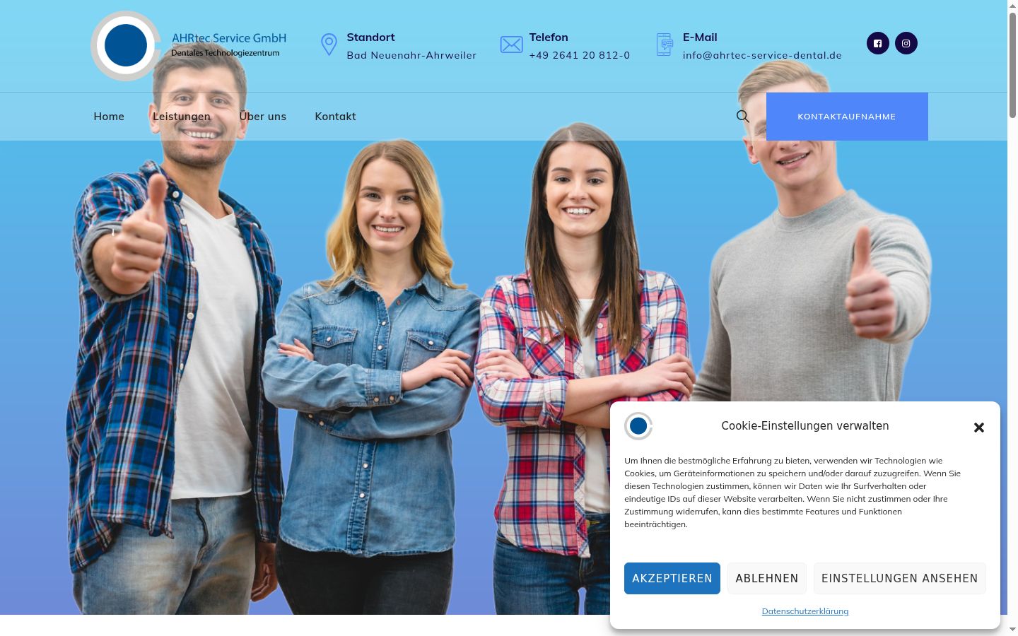 Capture d'écran de la bannière de consentement affichée avant toute interaction