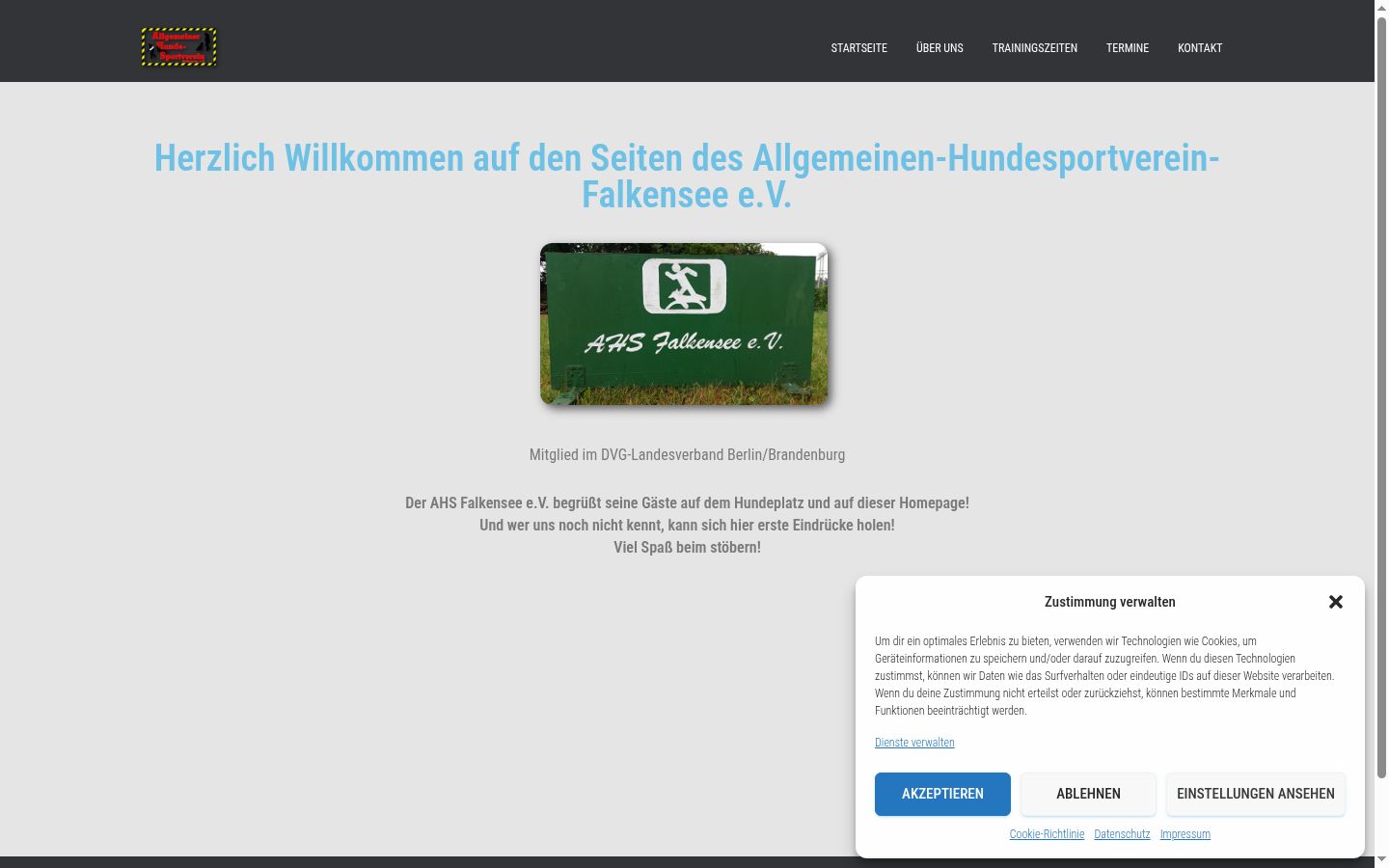 Screenshot tal-banner tal-kunsens muri qabel kwalunkwe interazzjoni