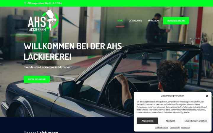 Screenshot von ahs-lackiererei.com