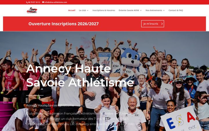 Screenshot von ahsa-athletisme.com