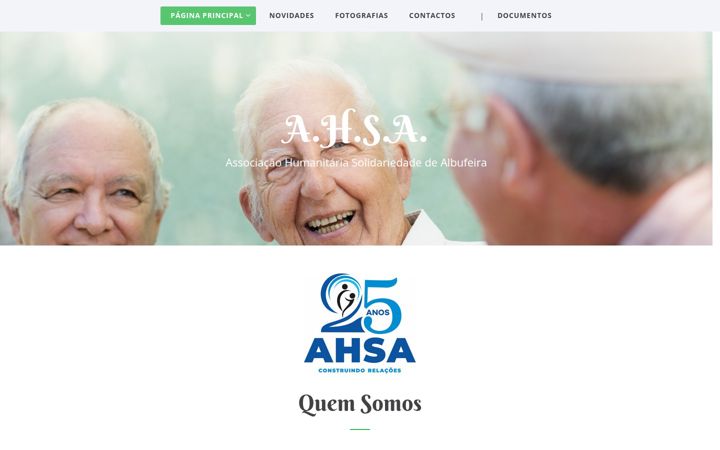 Capture d'écran de ahsa.com.pt