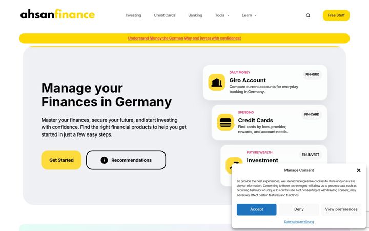 Screenshot of ahsanfinance.com