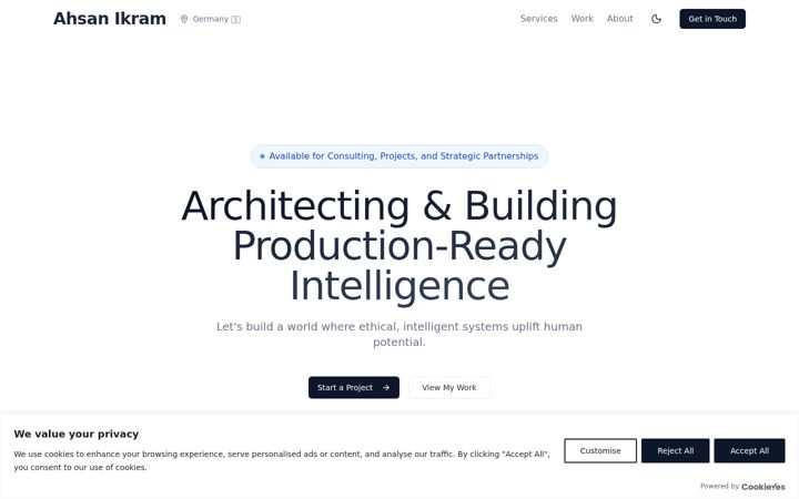 Screenshot of ahsanikram.com