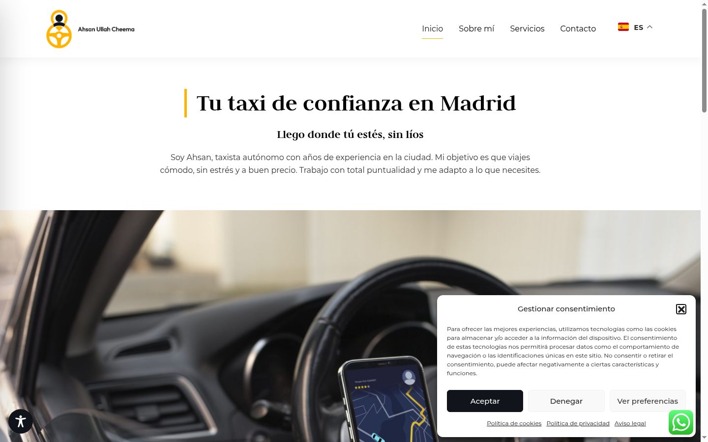 Screenshot del banner di consenso mostrato prima di qualsiasi interazione