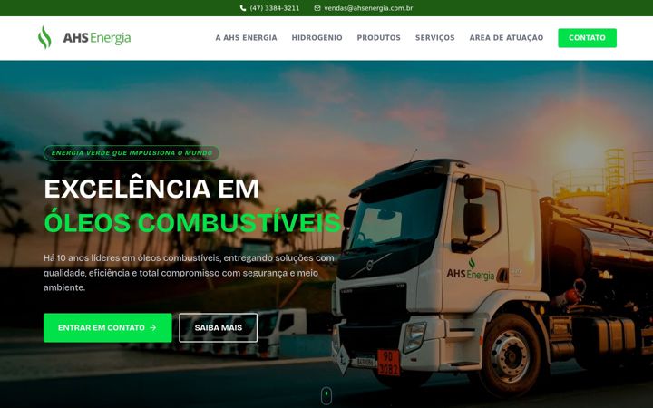 Screenshot of ahsenergia.com.br