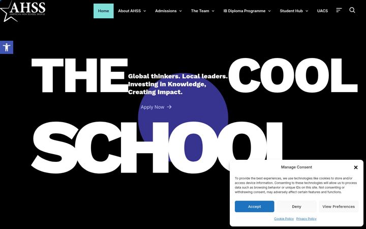 Screenshot of ahss.edu.mk